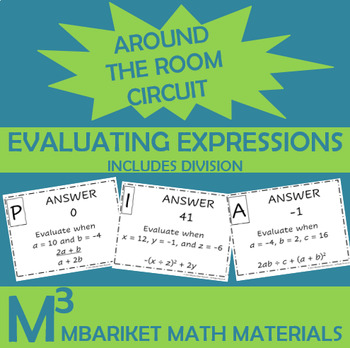 Preview of Evaluating Expressions Around the Room Circuit (Includes Division)
