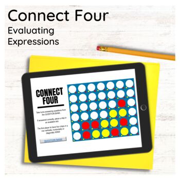 Preview of Evaluating Expressions - Connect Four Game (Digital Download)