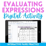 Evaluating Expressions Digital Cooperative Learning Review