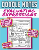 Evaluating Expressions Doodle Notes * Amazingly Engaging R