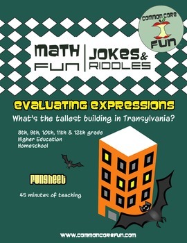 Preview of Evaluating Expressions FUNsheet