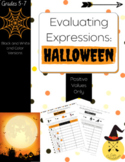 Evaluating Expressions Halloween Edition