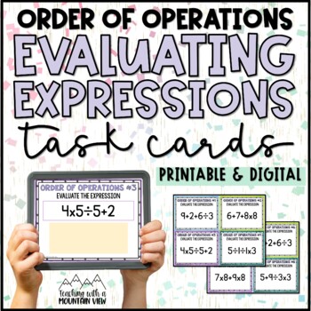 Preview of Evaluating Expressions, Order of Operations