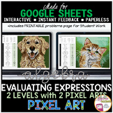 Google Sheets Digital Pixel Art Math Evaluating Algebraic 