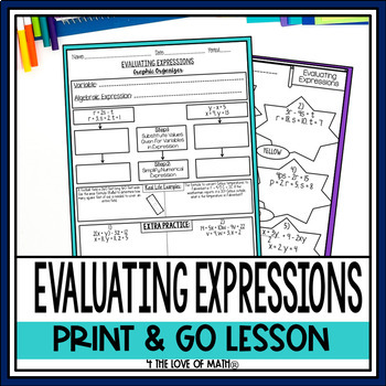 Preview of Evaluating Expressions Print and Go