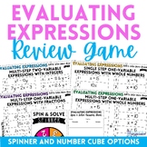 Evaluating Expressions Cooperative Learning Review Game
