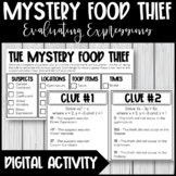 Evaluating Expressions (Substitution) - Mystery Food Thief