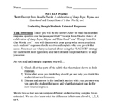 Evaluating Extended Response - 4th Grade - New York State 