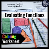 Evaluating Functions Color By Number