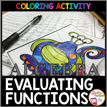 Evaluating Functions Coloring Activity by Algebra Accents | TpT