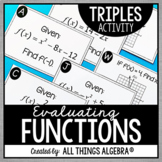 Evaluating Functions | Triples Activity