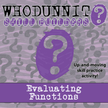 Preview of Evaluating Functions Whodunnit Activity - Printable & Digital Game Options