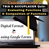 Evaluating Functions and Composition of Functions Quiz - G