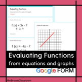 Evaluating Functions from Equations and Graphs Digital Practice