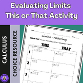 Evaluating Limits This or That Worksheet