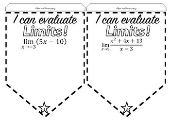 Preview of Evaluating Limits algebraically pennant activity (calculus)