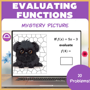 Preview of Evaluating Linear Functions at a Point: 8th Grade Mystery Picture Activity