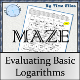 Evaluating Logarithms Maze