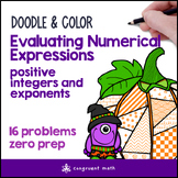 Evaluating Numerical Expressions | Doodle Math Color by Nu