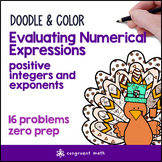 Evaluating Numerical Expressions | Doodle Math Color by Nu