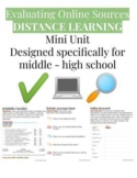 Evaluating Online Sources Distance Learning 