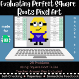 Evaluating Perfect Square Roots Pixel Art - Digital Math A