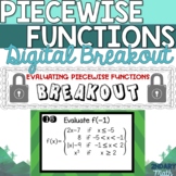 Evaluating Piecewise Functions Digital Breakout