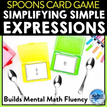 Preview of Simple Expressions Spoons Game & Icebreaker Activity for First Day Week of Math