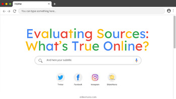 Preview of Evaluating Sources Online Bundle - slide deck and digital handouts