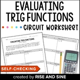 Evaluating Trig Functions Self-Checking Circuit Worksheet 