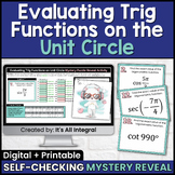 Evaluating Trig Functions on Unit Circle Self-Checking Dig