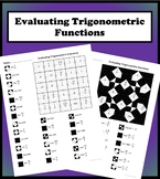 Evaluating Trigonometric Functions Color Worksheet