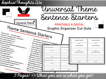 Preview of Evaluating Universal Theme Sentence Starter Templates