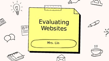 Preview of Evaluating Websites (Middle School with 3 Activities & Graphic Organizer)