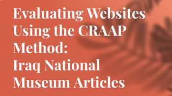 Preview of Evaluating Websites & Reading About the Iraq National Museum Using Google Docs
