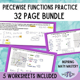 Evaluate, Write, Graph Piecewise Functions & Applications 