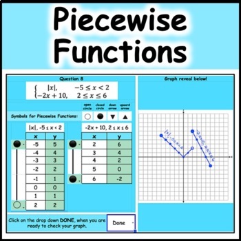 Preview of Evaluating and Graphing Piecewise Functions
