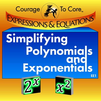 Preview of Evaluating and Simplifying Exponential and Polynomial Expressions (EE1)
