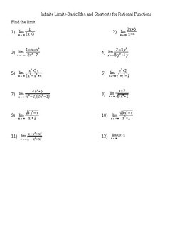 Evaluating Limits Worksheet : Ap Calculus Worksheets With Answers 4th
