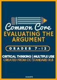 Evaluating the Argument (Developed specifically for the Co