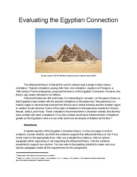 Preview of Evaluating the Egyptian Connection with Mesoamerica Writing Assignment