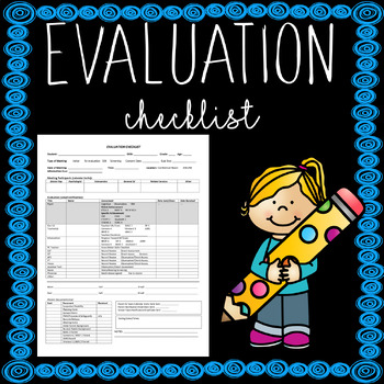 Preview of Evaluation Checklist for School Psychologists