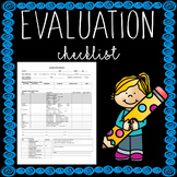 Evaluation Checklist for School Psychologists