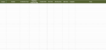 Preview of Evaluation Tracker - Editable Excel Spreadsheet