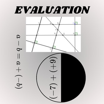 Preview of Évaluation de Mathématiques sur les nombres relatifs et la géométrie du plan.