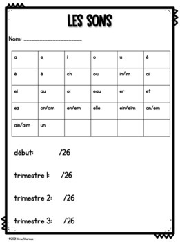 Évaluation des sons composés (1re année) by Mme Marissa | TpT