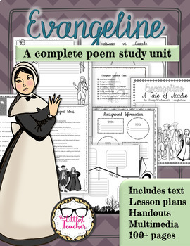 Preview of Evangeline: A Tale of Acadie by Longfellow Complete Epic Poem Unit