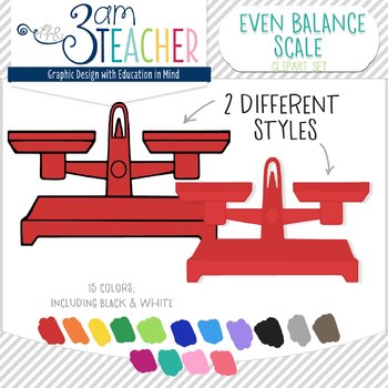 Preview of Even Balance Scales Clip Art Set!!