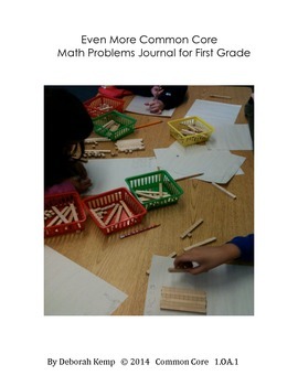 Preview of First Grade Math Word Problems Journal Part 3-Common Core