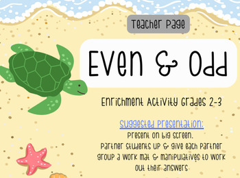 Preview of Even & Odd Math Enrichment Activity
